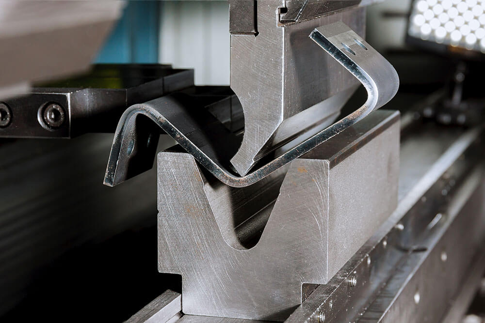 Sheet metal fabrication in the LA Fabrications workshop